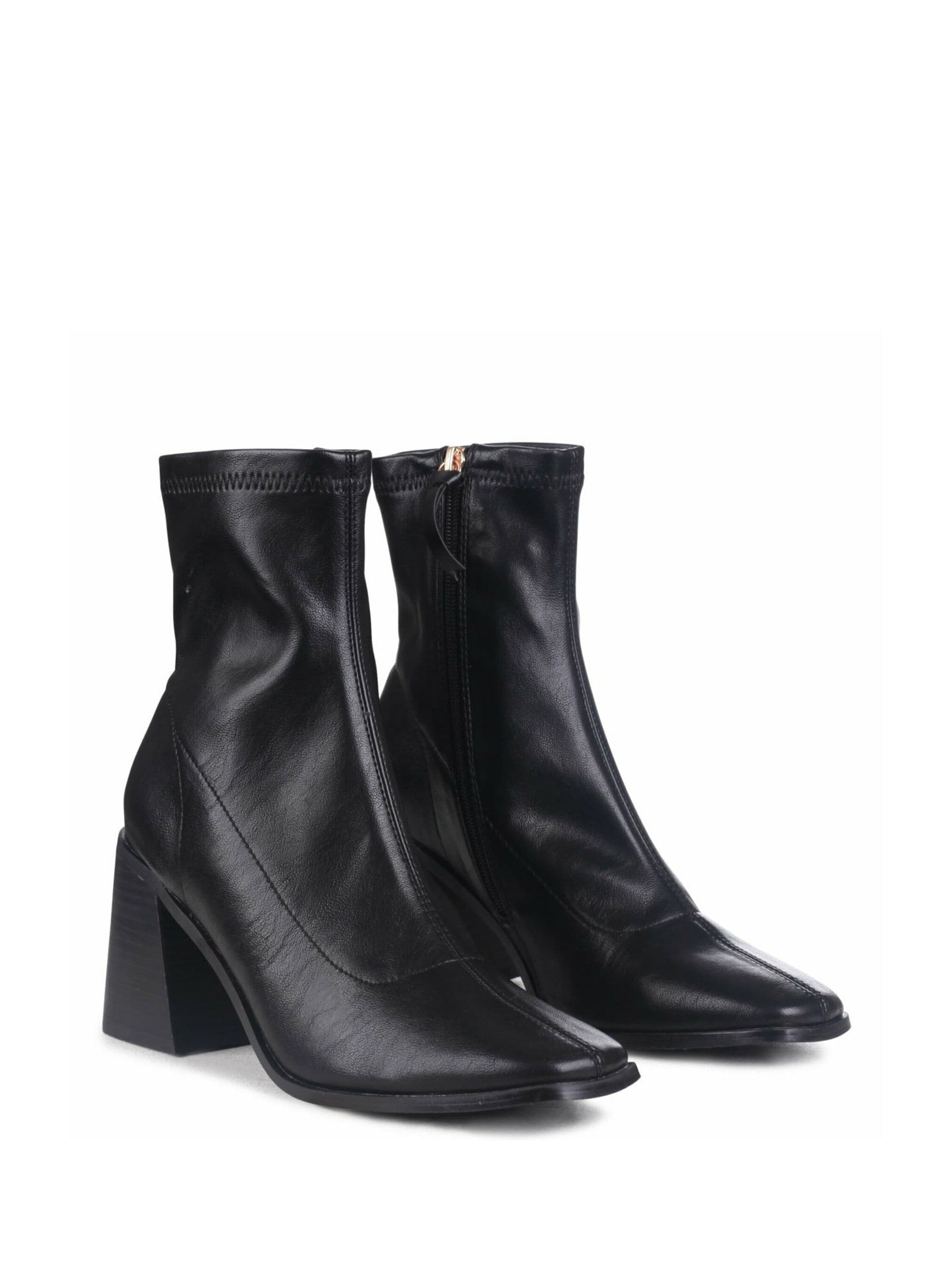 ELENDEEK SQUARE SHORT BOOTS サイズ38 ブラック CHIKO Izazkun Square Toe Block Heels Ankle Boots