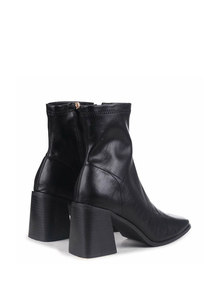 Linzi Taylor Faux Leather Square Toe Sock Style Boots - Image 4 of 4 Linzi Taylor Faux Leather Square Toe Sock Style Boots - Image 4 of 4