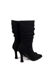 Botas de tacón fruncidas de caña media y puntera cuadrada Ember de Linzi - Imagen 4 de 4