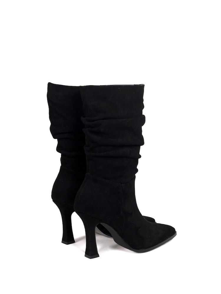 Botas de tacón fruncidas de caña media y puntera cuadrada Ember de Linzi - Imagen 4 de 4 Botas de tacón fruncidas de caña media y puntera cuadrada Ember de Linzi - Imagen 4 de 4