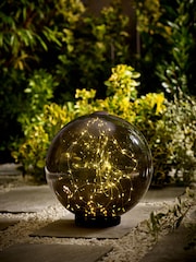 Smoke Grey Solar LED Outdoor Light Up Sphere - Image 3 of 11