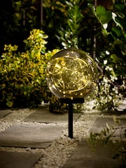 Smoke Grey Solar LED Outdoor Light Up Sphere - Image 6 of 11