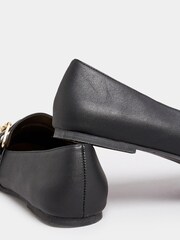 Yours Curve Black Wide Fit PU Buckle Loafers - Image 4 of 4