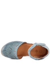 Pavers Blue Casual Leather Touch Fasten Mary Janes - Image 4 of 5