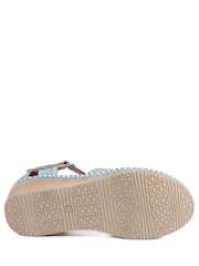 Pavers Blue Casual Leather Touch Fasten Mary Janes - Image 5 of 5