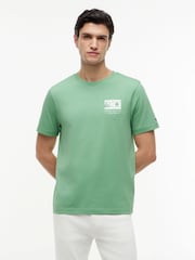 Tommy Hilfiger Green Logo Graphic Jersey Crew Neck T-Shirt - Image 1 of 5