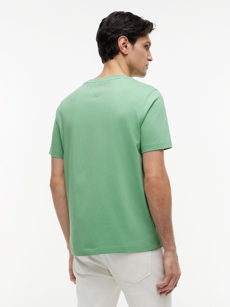 Tommy Hilfiger Green Logo Graphic Jersey Crew Neck T-Shirt - Image 2 of 5