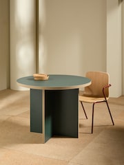 MADE.COM Dark Green Zayla Round Fixed Dining Table - Image 2 of 6