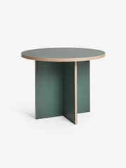 MADE.COM Dark Green Zayla Round Fixed Dining Table - Image 5 of 6