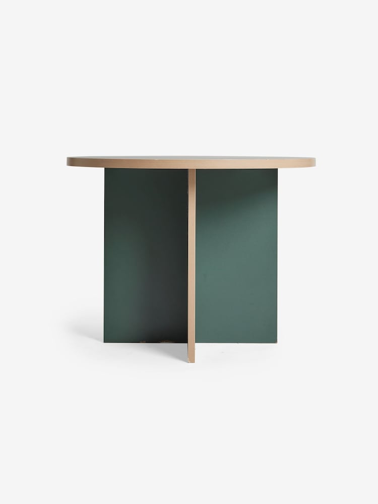 MADE.COM Dark Green Zayla Round Fixed Dining Table - Image 6 of 6