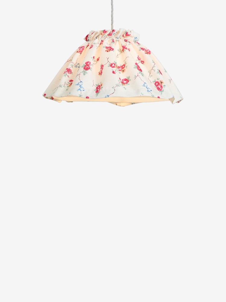 Cath Kidston Cream/Red Gathered Bows  Roses Easyfit Shade - Image 2 of 4