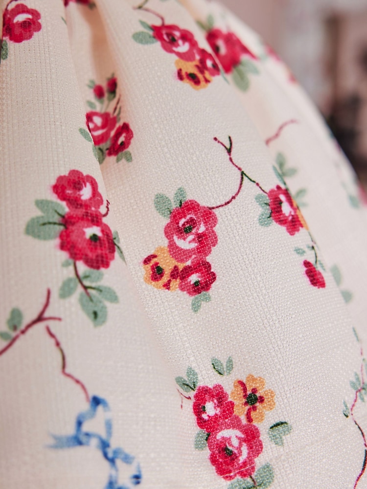 Cath Kidston Cream/Red Gathered Bows  Roses Easyfit Shade - Image 4 of 4