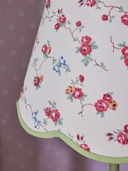 Cath Kidston Cream/Green Fabric Frill Floor Lamp - Image 3 of 5