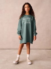 Superdry Green Sweat Dress - Image 1 of 13