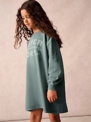 Superdry Green Sweat Dress - Image 4 of 13