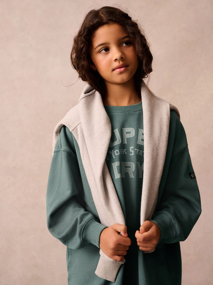 Superdry Green Sweat Dress - Image 5 of 13