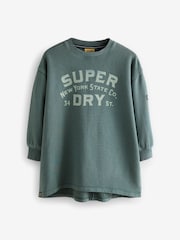 Superdry Green Sweat Dress - Image 8 of 13