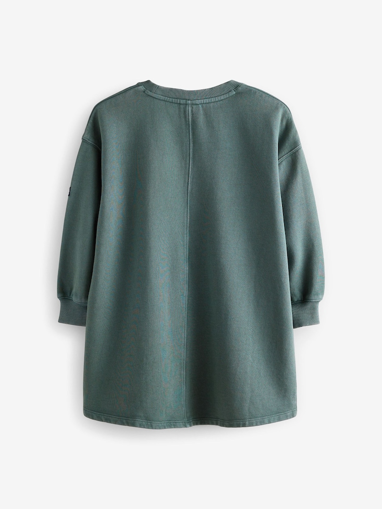 Superdry Green Sweat Dress - Image 9 of 13