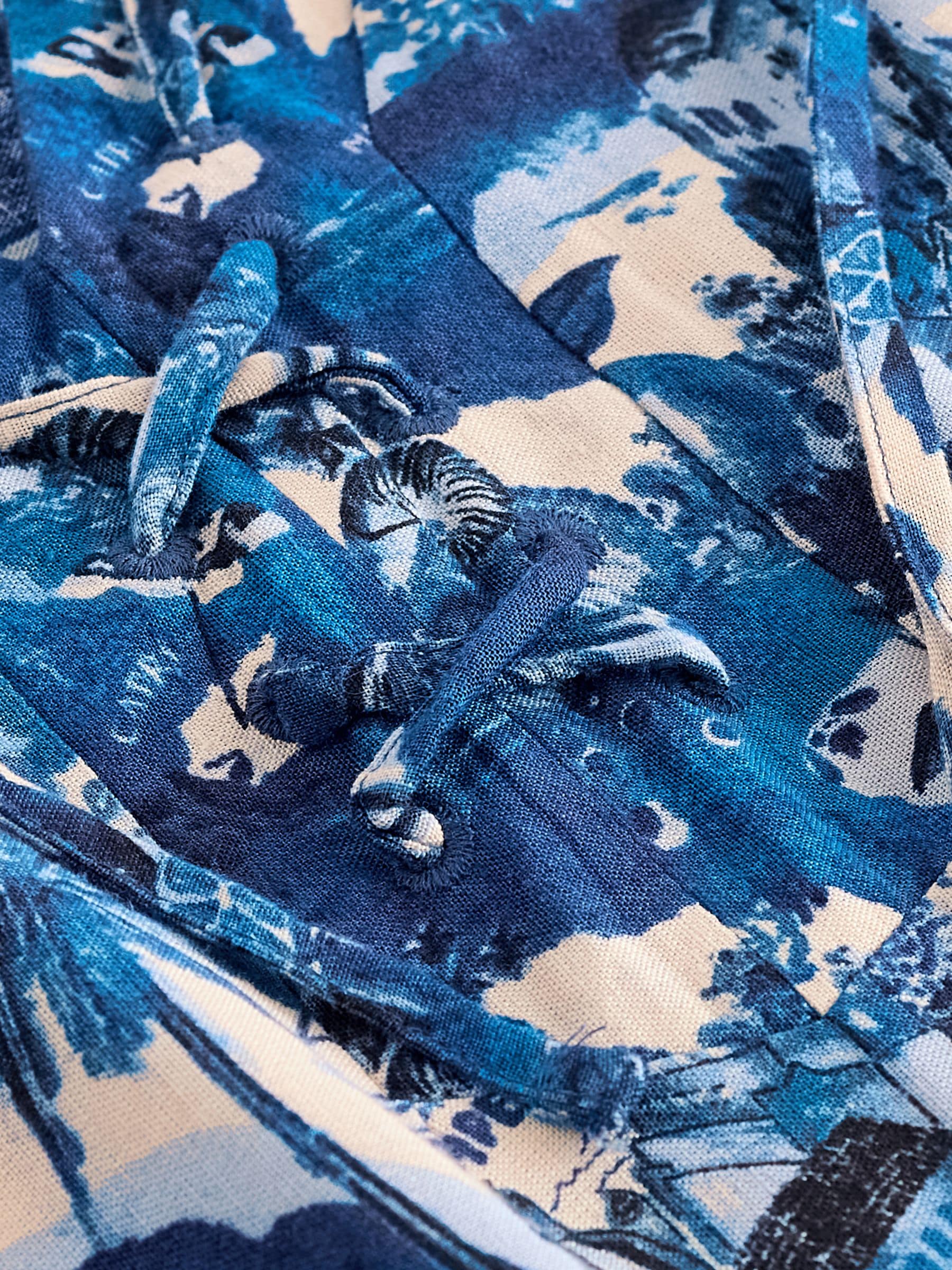 Buy Blue White Summer Maxi Kaftan Dress With Linen from Next United Arab Emirates