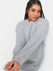Yours Curve Grey Soft Touch Ribbed Midi Dress - Image 4 of 4