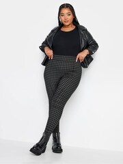 Yours Curve Black Bengaline Stirrup Leggings - Image 1 of 3