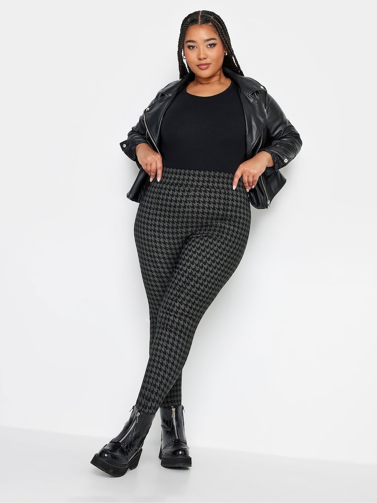 Yours Curve Black Bengaline Stirrup Leggings - Image 1 of 3