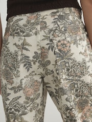 Ecru Tapestry Floral Authentic High Rise City Straight Leg Jeans - Image 5 of 5