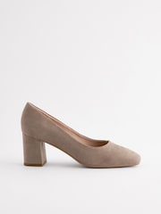 Mink Brown Standard/Wide Fit Forever Comfort® Square Toe Court Shoes - Image 5 of 8