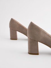 Mink Brown Standard/Wide Fit Forever Comfort® Square Toe Court Shoes - Image 7 of 8