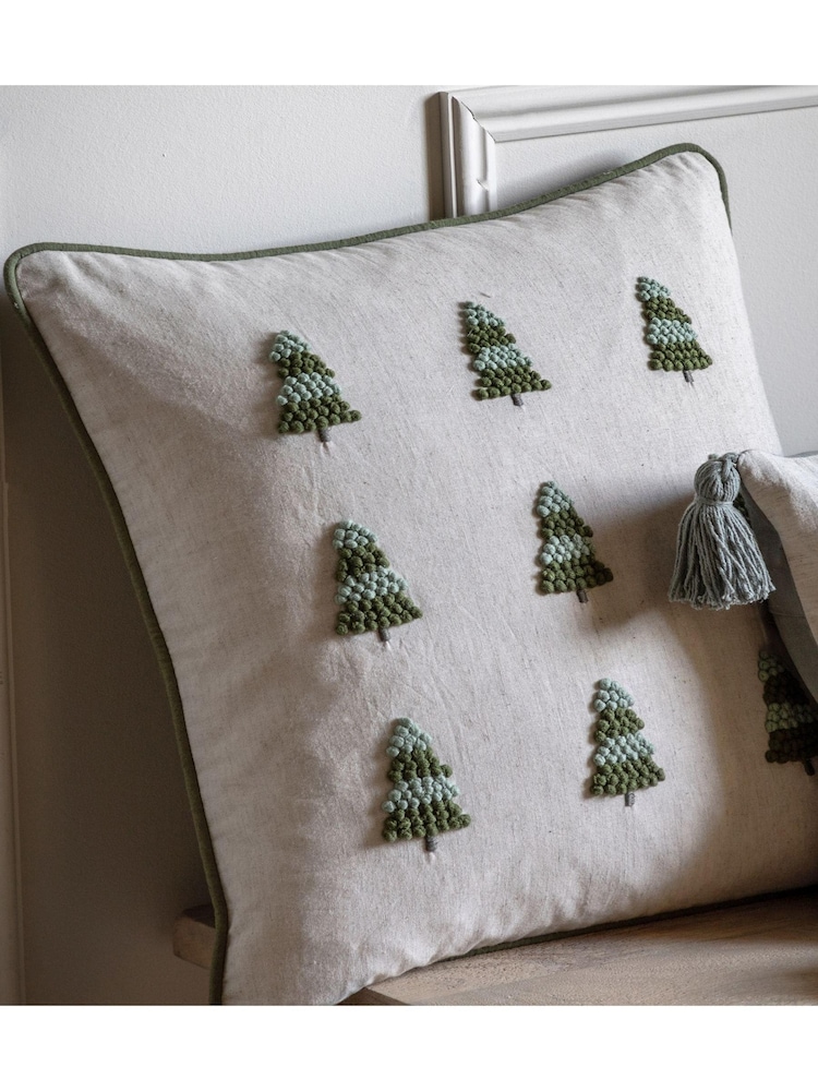 Gallery Home Green 9 Christmas Tree Cushion Cover 45x45cm - Image 1 of 3 Gallery Home Green 9 Christmas Tree Cushion Cover 45x45cm - Image 1 of 3