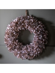 Gallery Home Pink Christmas Cone & Floral Wreath 460x95x460mm - Image 1 of 4