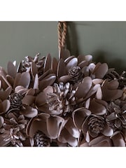 Gallery Home Pink Christmas Cone & Floral Wreath 460x95x460mm - Image 2 of 4