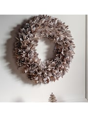 Gallery Home Pink Christmas Cone & Floral Wreath 460x95x460mm - Image 3 of 4