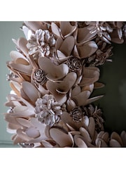 Gallery Home Pink Christmas Cone & Floral Wreath 460x95x460mm - Image 4 of 4