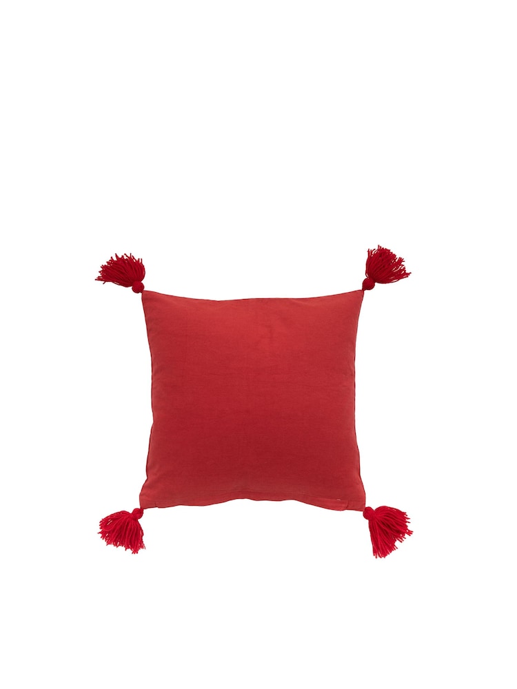 Gallery Home Red Christmas Tis The Season 100% Cotton Cushion Cover 45x45cm - Image 4 of 4