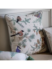 Gallery Home Green Christmas Birds Cushion Cover 45x45cm - Image 1 of 4