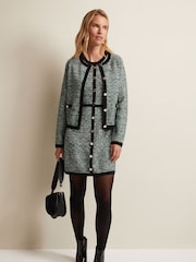 Phase Eight Black Knitted Patsy Shift Mini Dress - Image 4 of 6