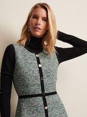 Phase Eight Black Knitted Patsy Shift Mini Dress - Image 5 of 6