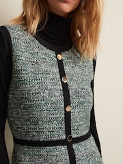Phase Eight Black Knitted Patsy Shift Mini Dress - Image 6 of 6