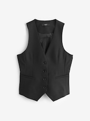 Black Tailored Stretch Waistcoat - Image 4 of 5