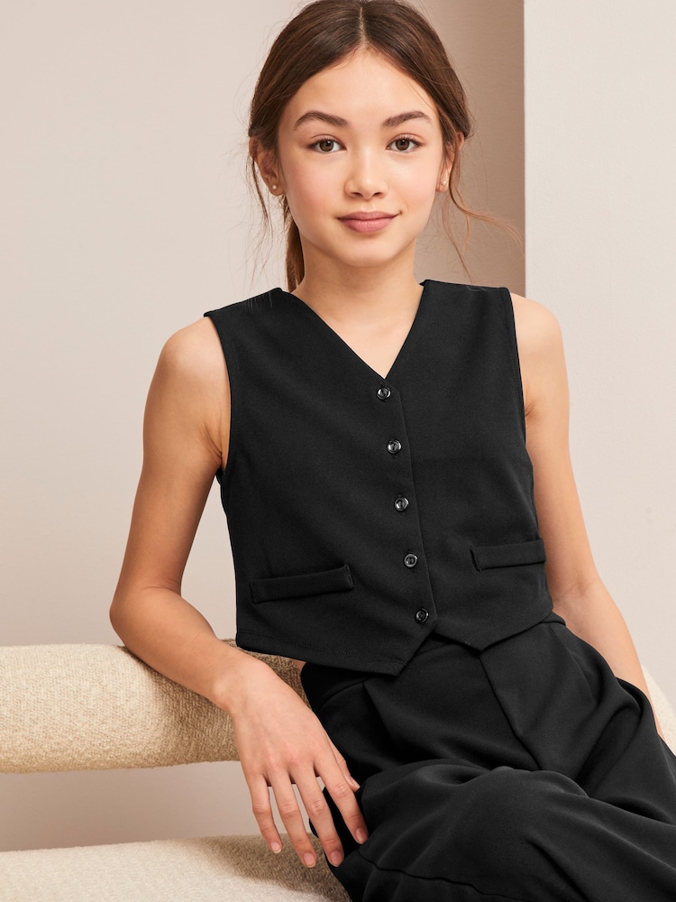 Lipsy Black Scuba Waistcoat - Image 1 of 4