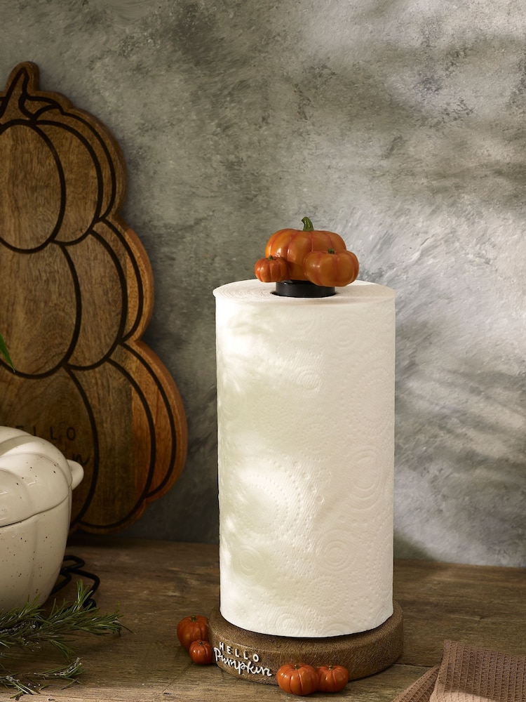 Orange Hello Pumpkin Kitchen Roll Holder - Image 1 of 3