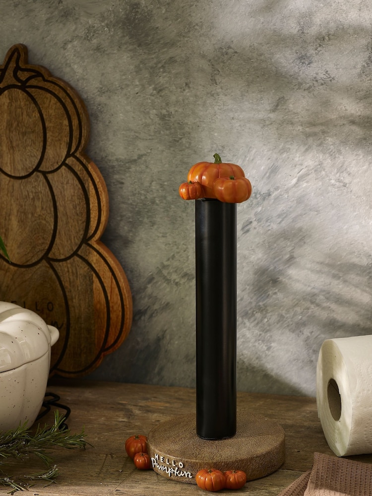 Orange Hello Pumpkin Kitchen Roll Holder - Image 2 of 3
