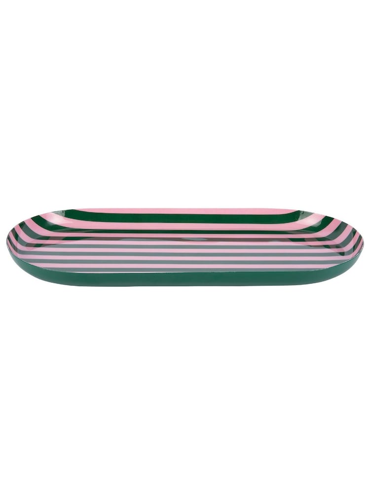 Present Time Retro Green w. Soft Pink Tray Animado oval large Retro Green w. Soft Pink - Image 1 of 4 Present Time Retro Green w. Soft Pink Tray Animado oval large Retro Green w. Soft Pink - Image 1 of 4