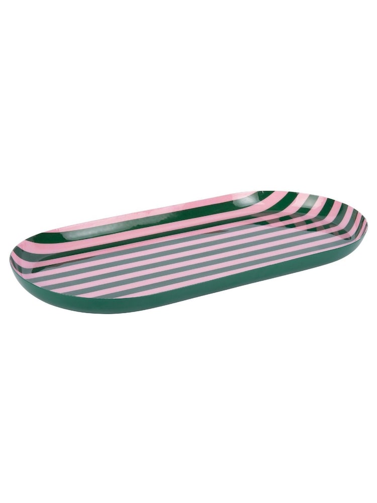 Present Time Retro Green w. Soft Pink Tray Animado oval large Retro Green w. Soft Pink - Image 2 of 4 Present Time Retro Green w. Soft Pink Tray Animado oval large Retro Green w. Soft Pink - Image 2 of 4