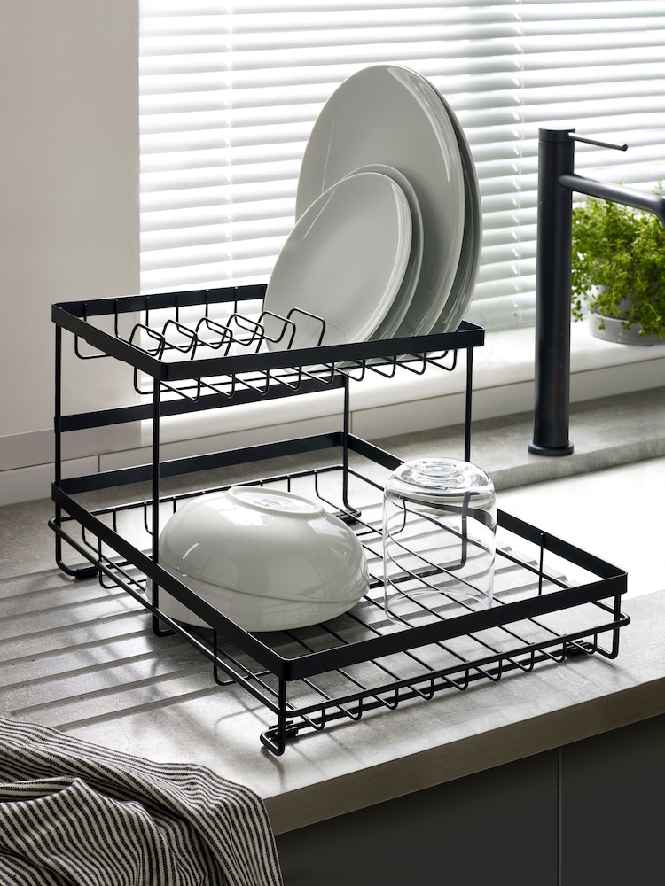 Black Bronx Two Tier Dish Drainer - Image 1 of 4