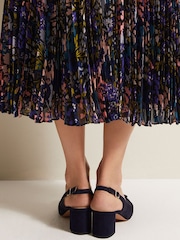 Phase Eight Blue Suede Slingback Heels - Image 7 of 7