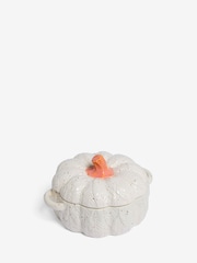 Natural Speckle Glaze Pumpkin Casserole Dish - Image 4 of 6