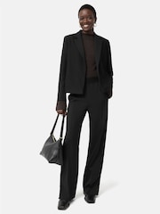 Jigsaw Boucle Mix Cropped Black Jacket - Image 4 of 7