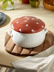 Red Autumnal Toadstool Casserole Dish - Image 1 of 5
